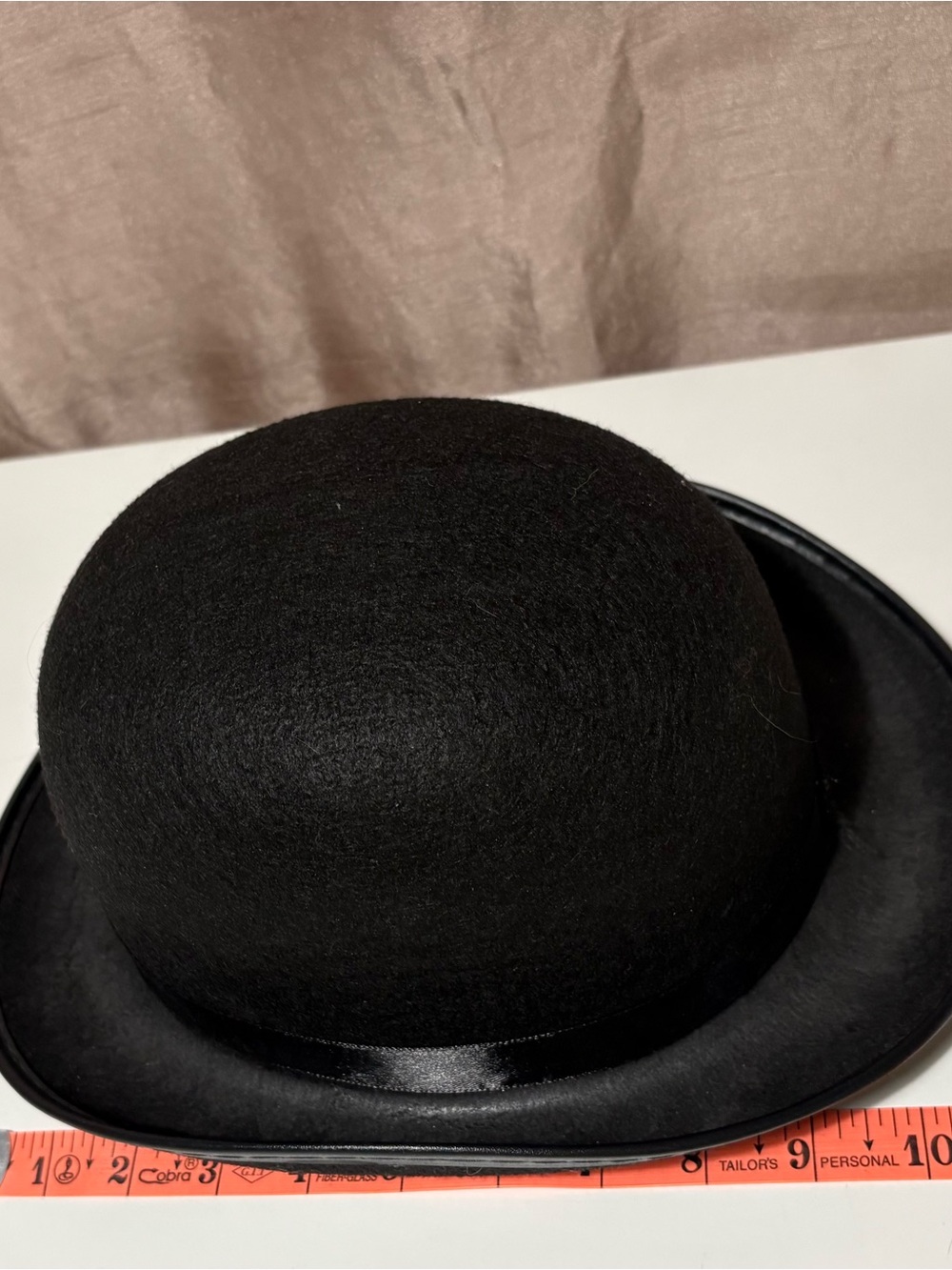 Men's Black Bowler Hat with Satin Band - Picture 5 of 11